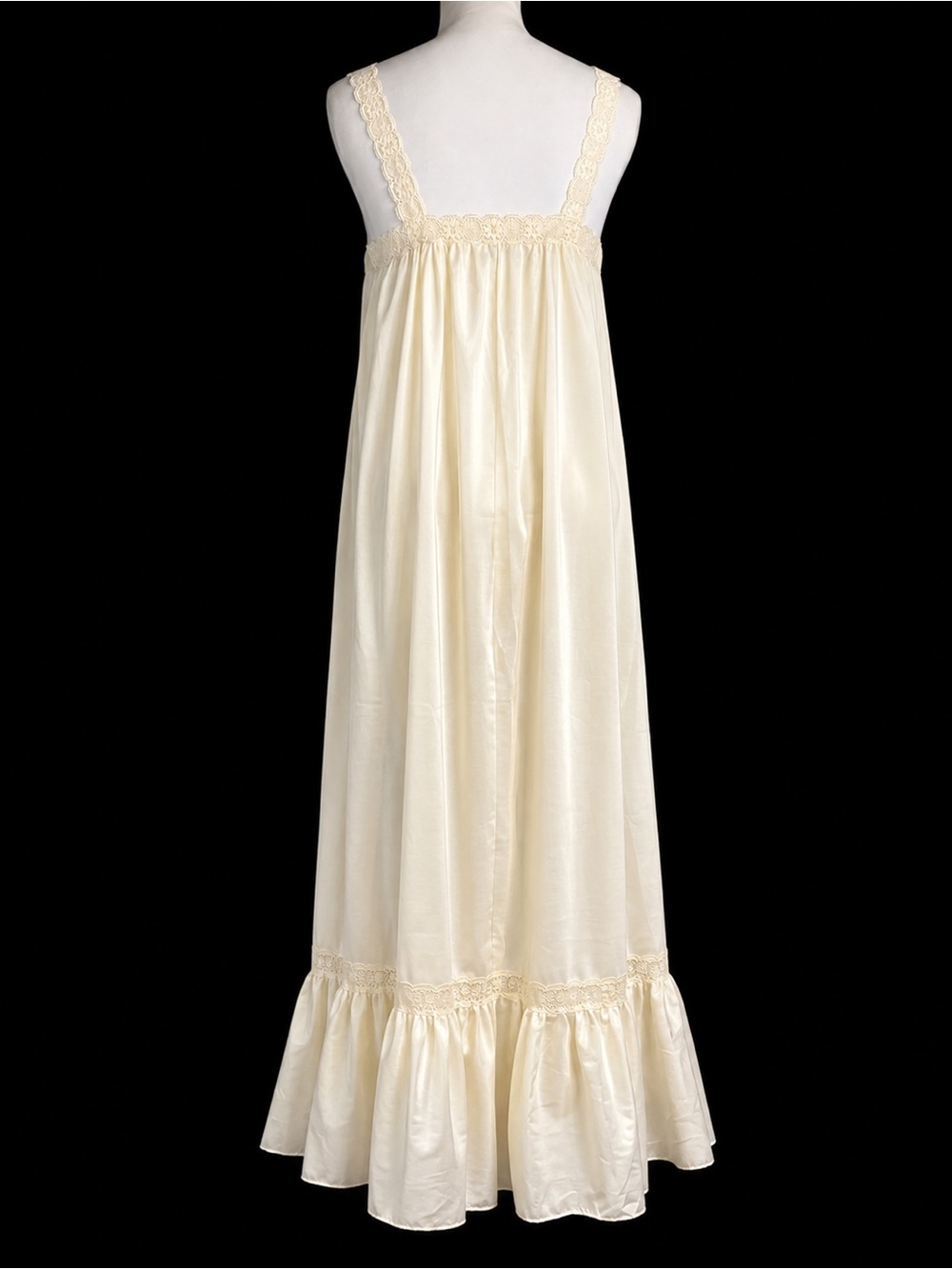 vintage Pinehurst Lingerie prairie-style sleepwear gown light yellow small - Picture 3 of 15